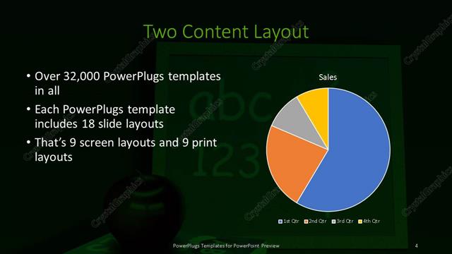 Two Content presentation slide layout