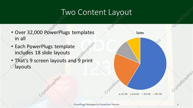 Two Content presentation slide layout