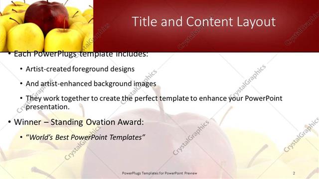 Title and Content presentation slide layout