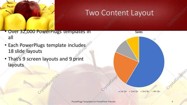 Two Content presentation slide layout
