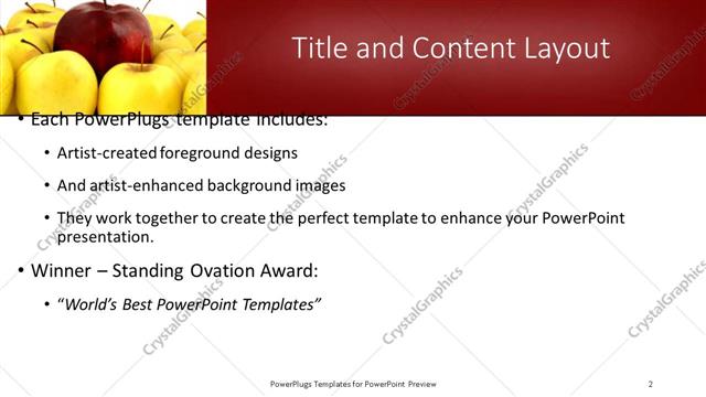 Title and Content presentation slide layout