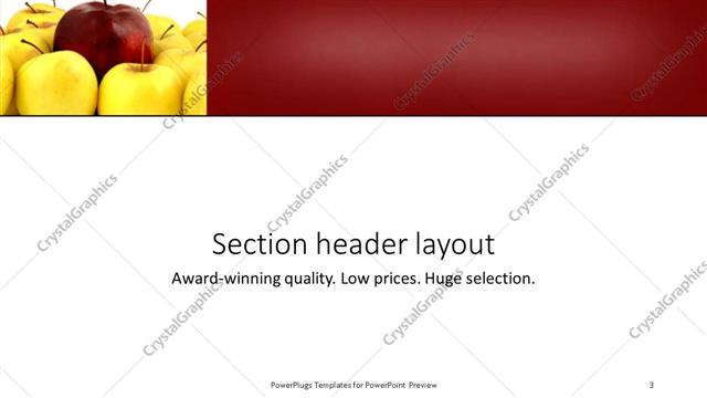 Section Header presentation slide layout