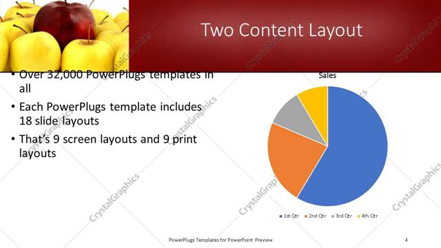 Two Content presentation slide layout
