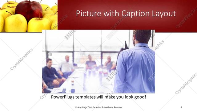 Picture with Caption presentation slide layout
