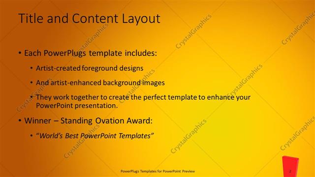 Title and Content presentation slide layout