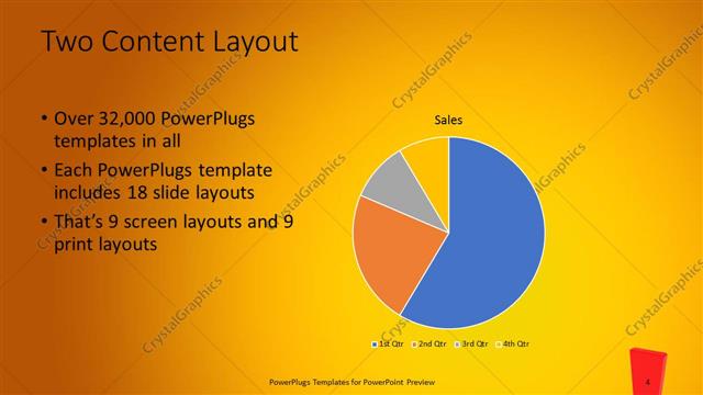 Two Content presentation slide layout