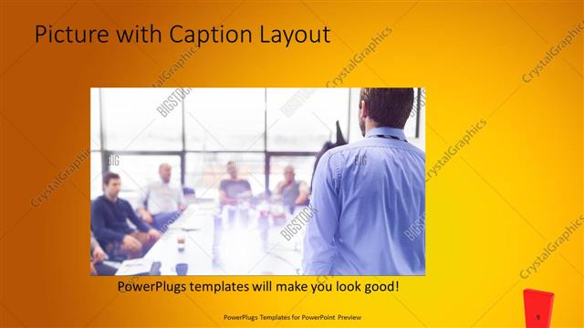 Picture with Caption presentation slide layout
