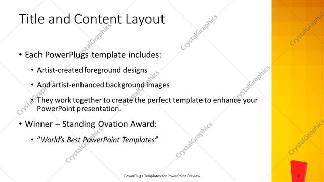 Title and Content presentation slide layout