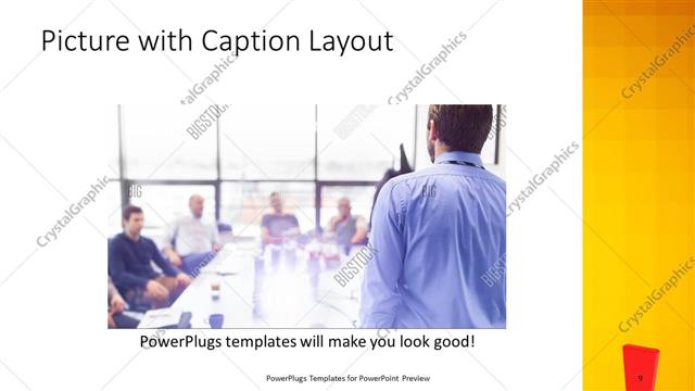 Picture with Caption presentation slide layout