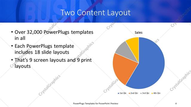 Two Content presentation slide layout