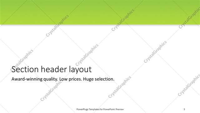 Section Header presentation slide layout
