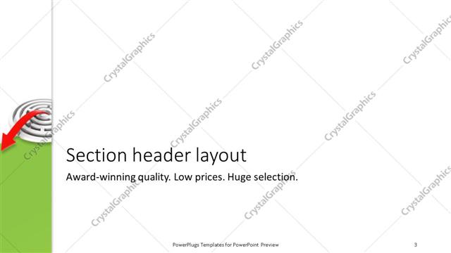 Section Header presentation slide layout