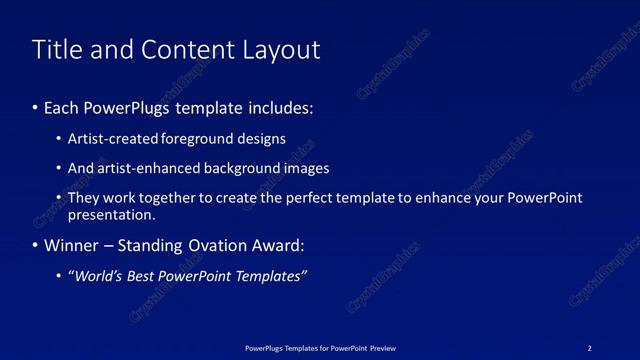 Title and Content presentation slide layout