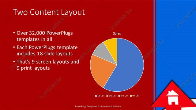Two Content presentation slide layout