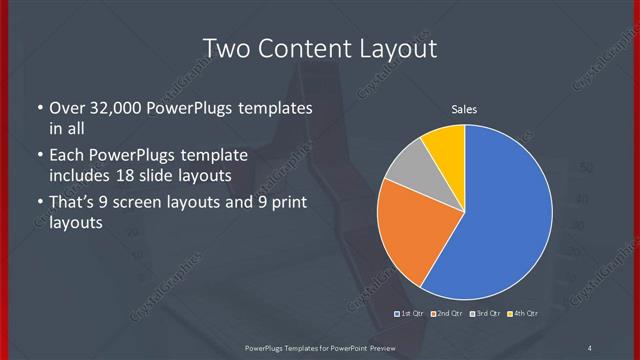 Two Content presentation slide layout