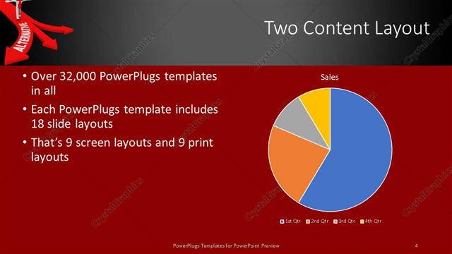 Two Content presentation slide layout