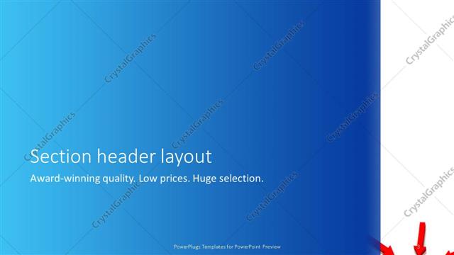 Section Header presentation slide layout