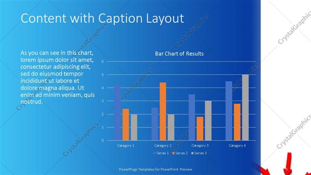 Content with Caption presentation slide layout