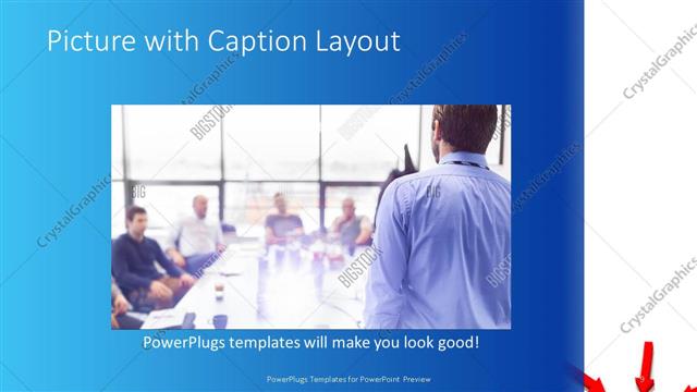 Picture with Caption presentation slide layout