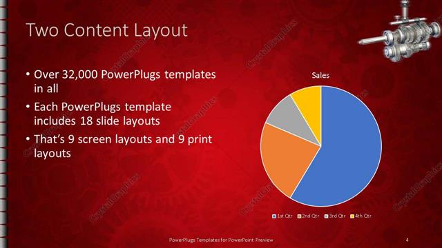 Two Content presentation slide layout