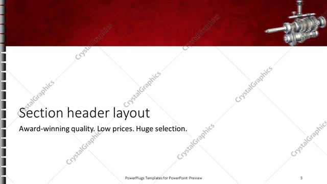 Section Header presentation slide layout
