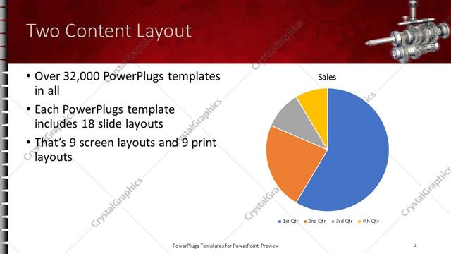 Two Content presentation slide layout