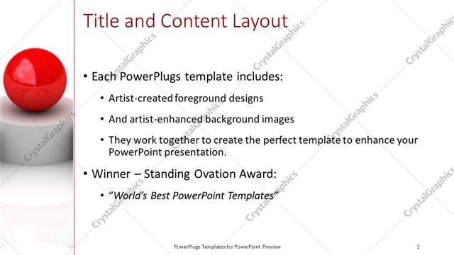 Title and Content presentation slide layout