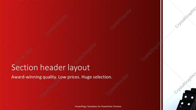 Section Header presentation slide layout