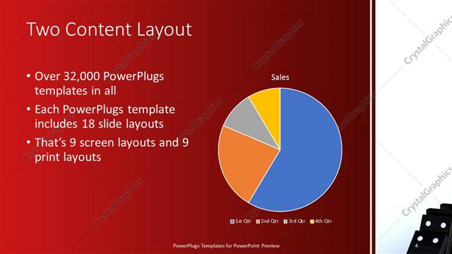 Two Content presentation slide layout