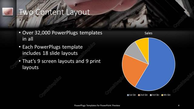 Two Content presentation slide layout