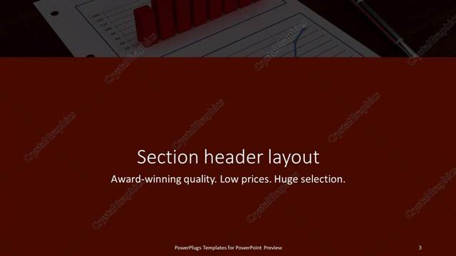 Section Header presentation slide layout