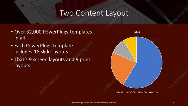 Two Content presentation slide layout