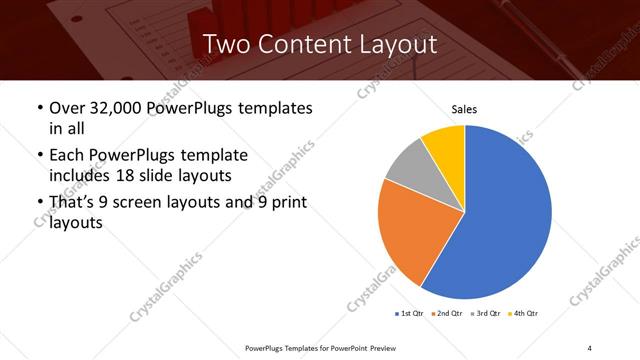 Two Content presentation slide layout