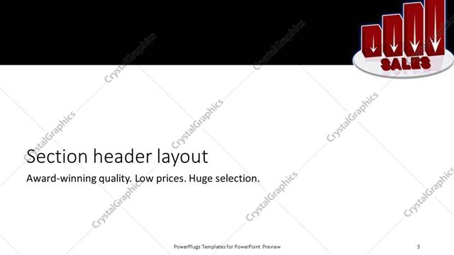 Section Header presentation slide layout