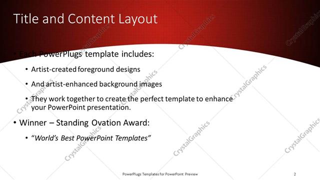 Title and Content presentation slide layout