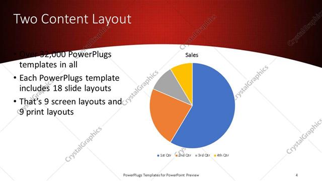 Two Content presentation slide layout