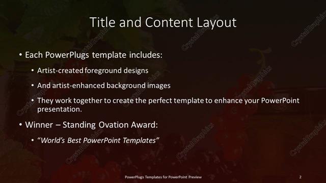 Title and Content presentation slide layout