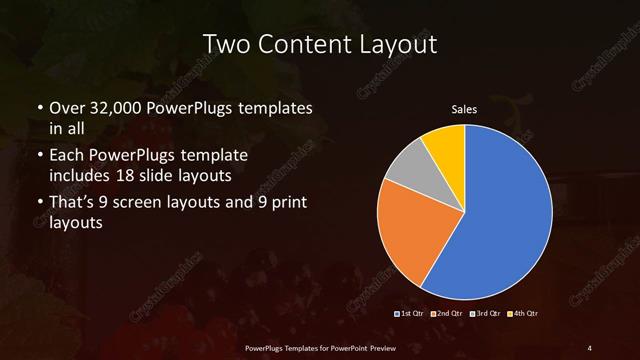 Two Content presentation slide layout
