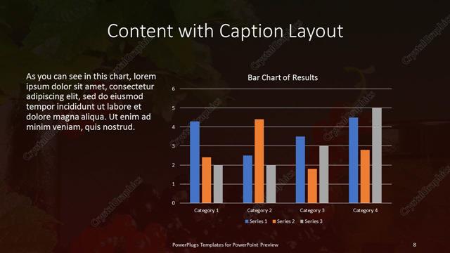 Content with Caption presentation slide layout