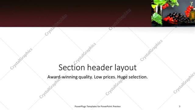 Section Header presentation slide layout