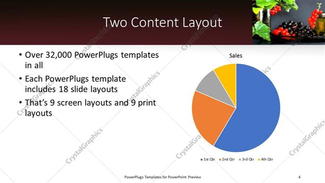 Two Content presentation slide layout