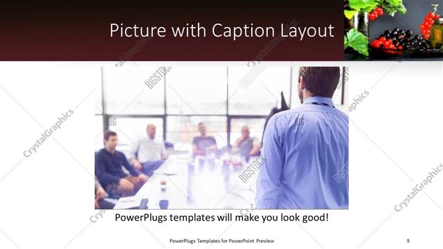 Picture with Caption presentation slide layout