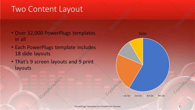 Two Content presentation slide layout