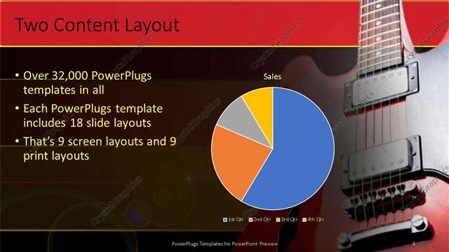 Two Content presentation slide layout