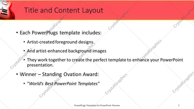 Title and Content presentation slide layout