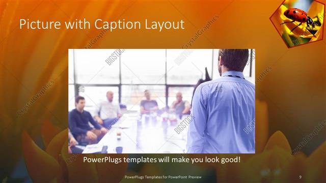 Picture with Caption presentation slide layout