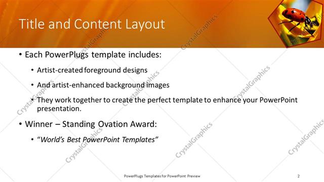 Title and Content presentation slide layout