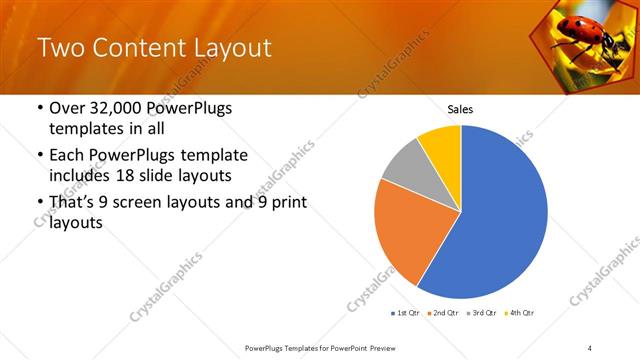 Two Content presentation slide layout