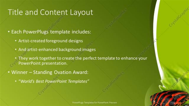 Title and Content presentation slide layout