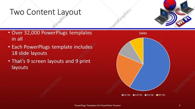 Two Content presentation slide layout